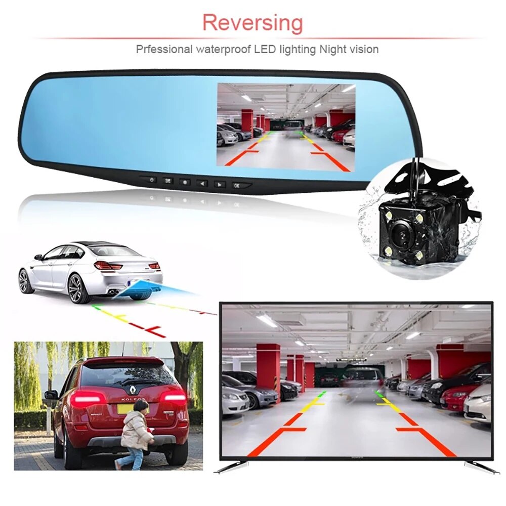 Retrovisor doble camara