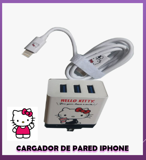 CARGADOR DE PARED HELLO KITTY